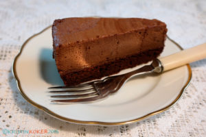 sjokolademoussekake, melkefri sjokolademousse, glutenfri kake