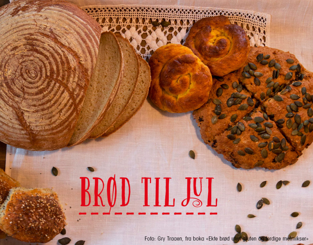 Brød til jul, oppskrifter fra boka Ekte brød uten gluten og ferdige melmikser